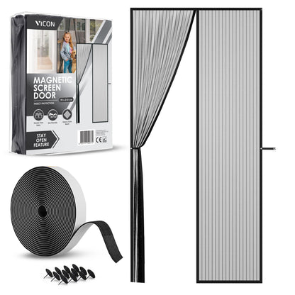 Vicon Magnetisch Vliegengordijn met Altijd Open Functie - 90 x 210 CM