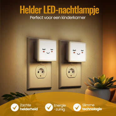 LED Nachtlampje Stopcontact - 2 Stuks