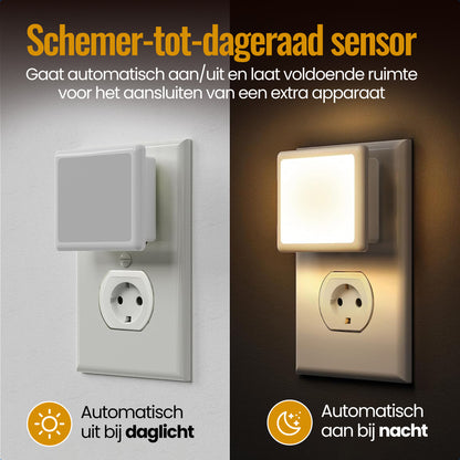 LED Nachtlampje Stopcontact - 2 Stuks