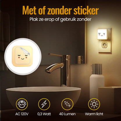 LED Nachtlampje Stopcontact - 2 Stuks