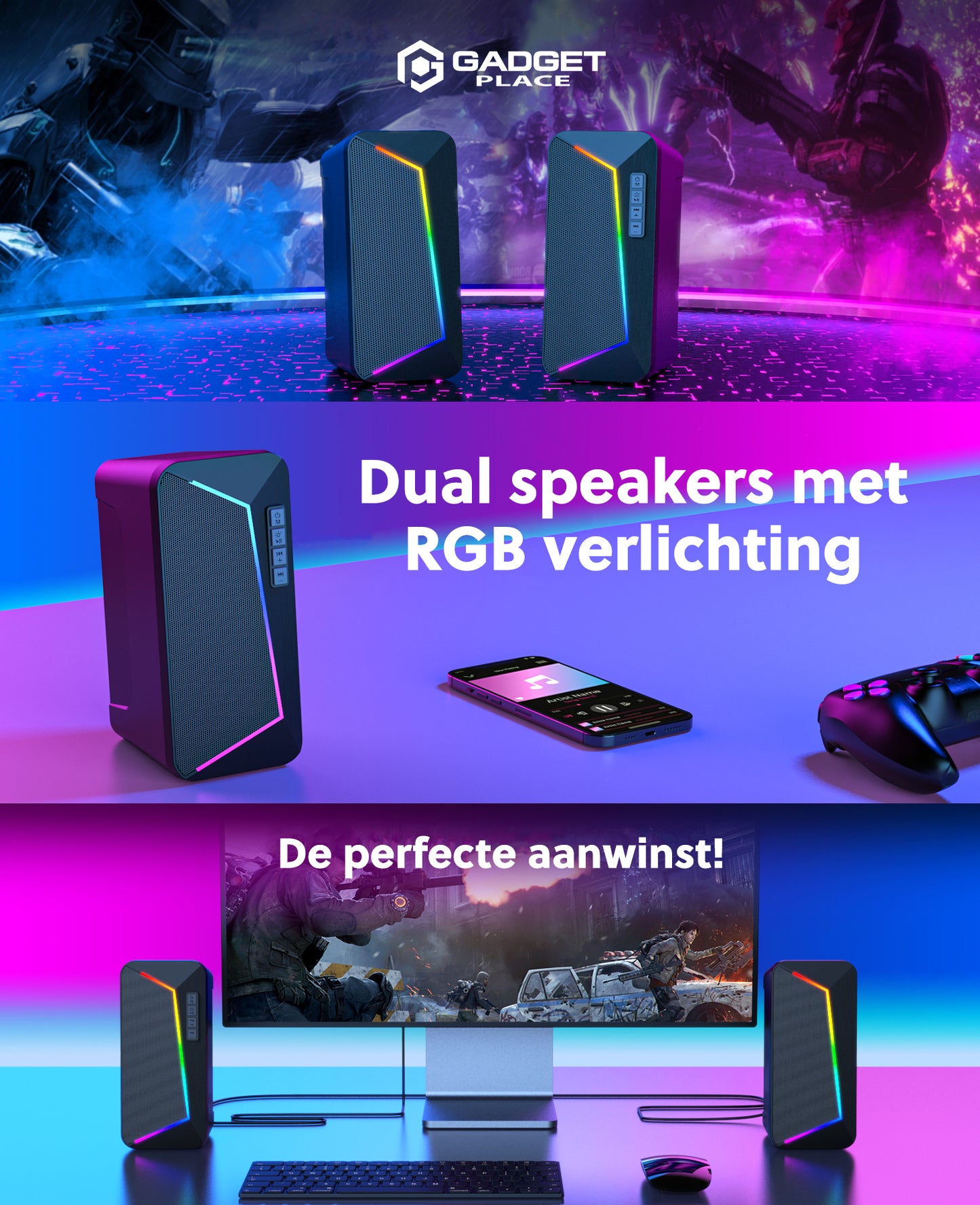 Gadgetplace PC speakers met Bluetooth 5.3