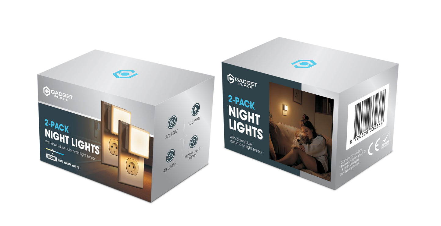 LED Nachtlampje Stopcontact - 2 Stuks