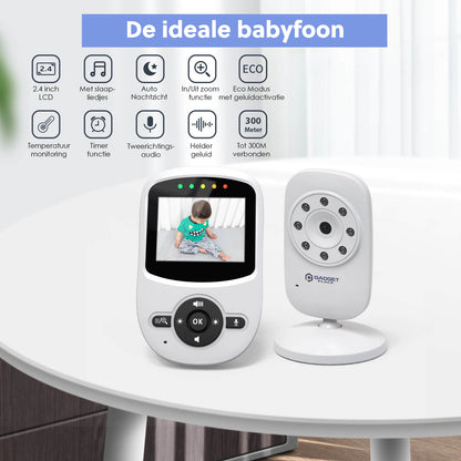 Babyfoon met Camera: 300M Bereik, Video & Audio, Zonder WiFi - De Gatgetwinkel