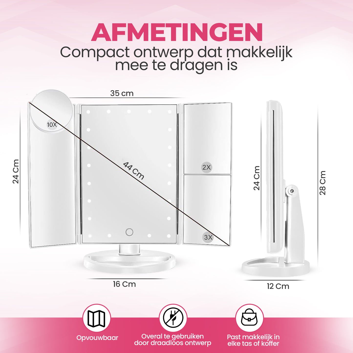 Goodcare Make up spiegel met Verlichting