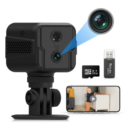 Gadgetplace Spy Camera Pro 1080P Full HD incl. 32GB SD kaart: Nightvision - Voor Binnen en Buiten