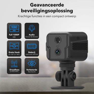 Gadgetplace Spy Camera Pro 1080P Full HD incl. 32GB SD kaart: Nightvision - Voor Binnen en Buiten