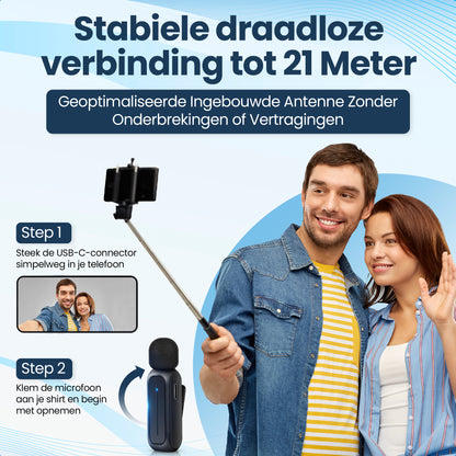 Gadgetplace Draadloze Microfoon Pro met Oplaadcase