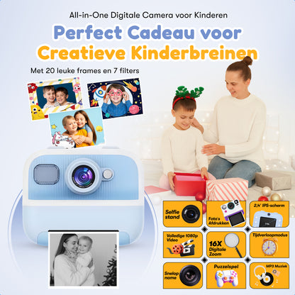 Gadgetplace Digitale Kindercamera met 32GB Geheugenkaart: Foto en Videofunctie