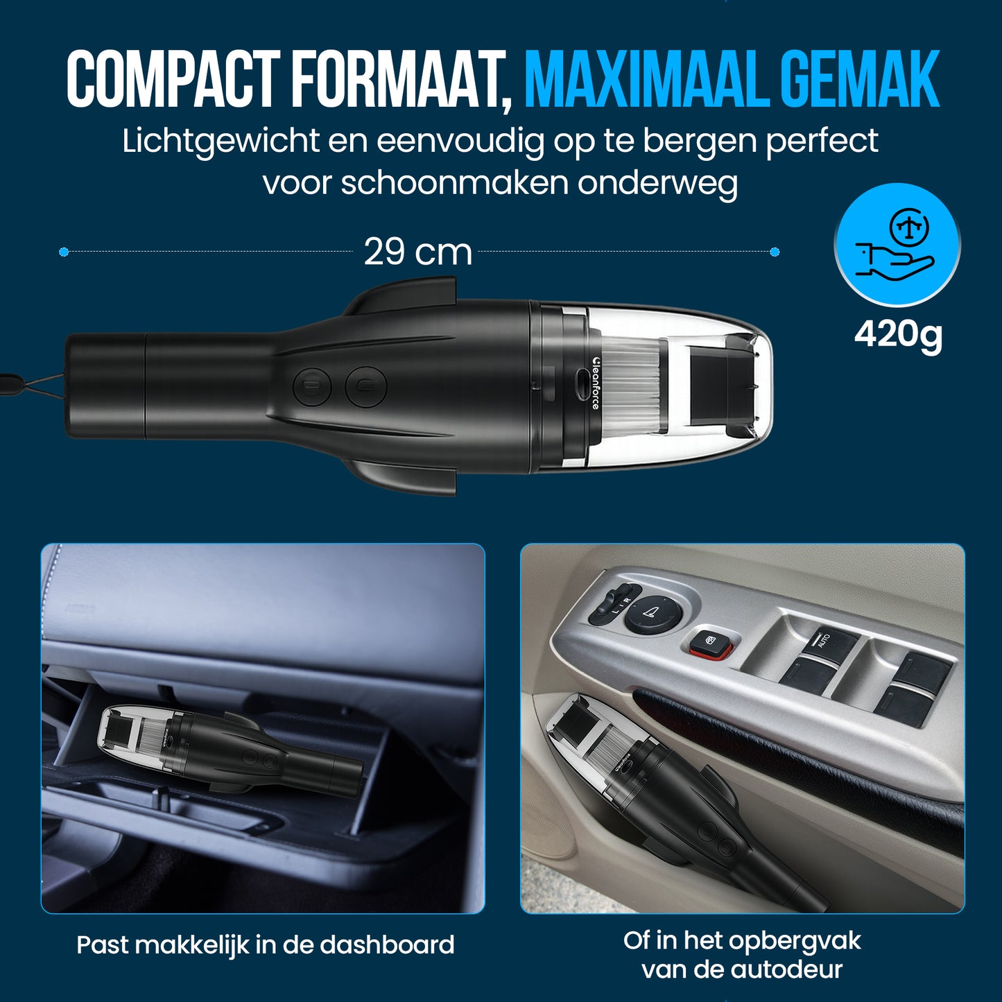 Cleanforce Mini Kruimelzuiger Auto