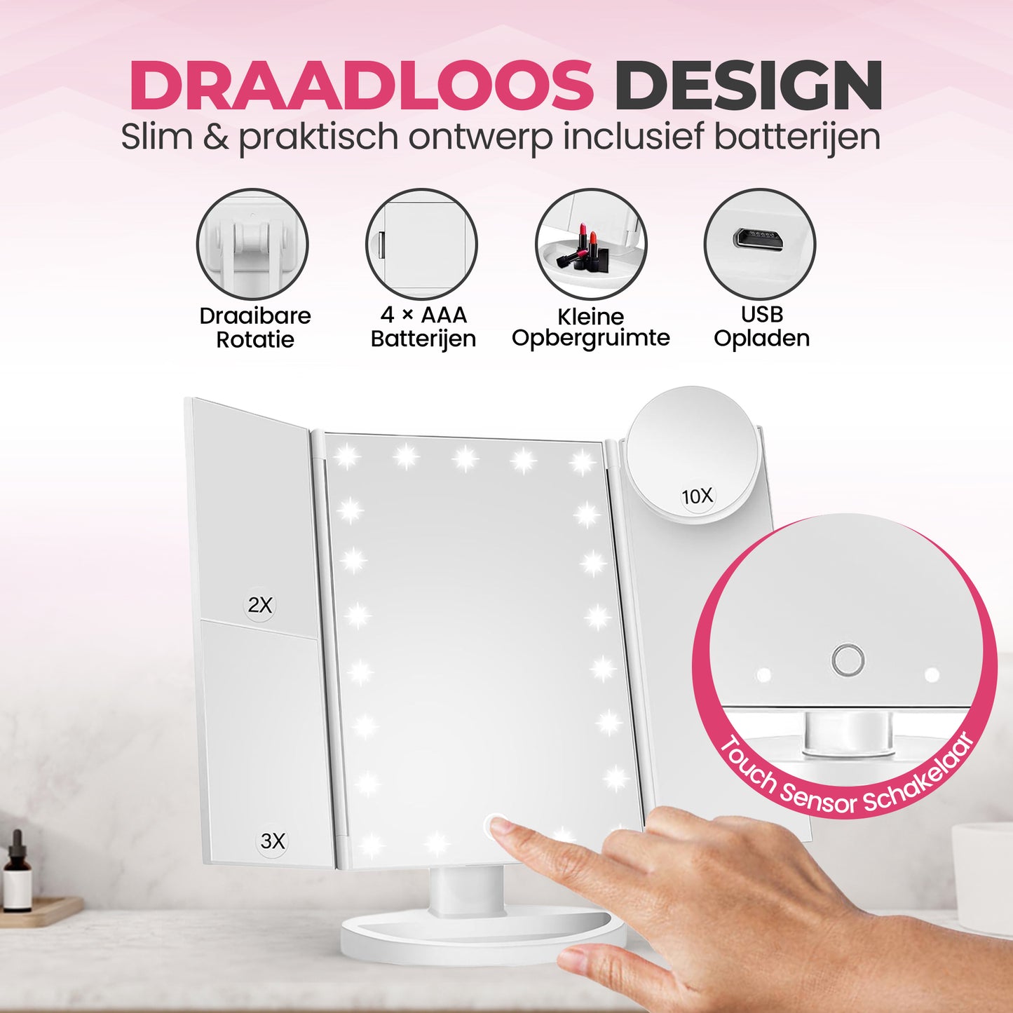 Goodcare Make up spiegel met Verlichting