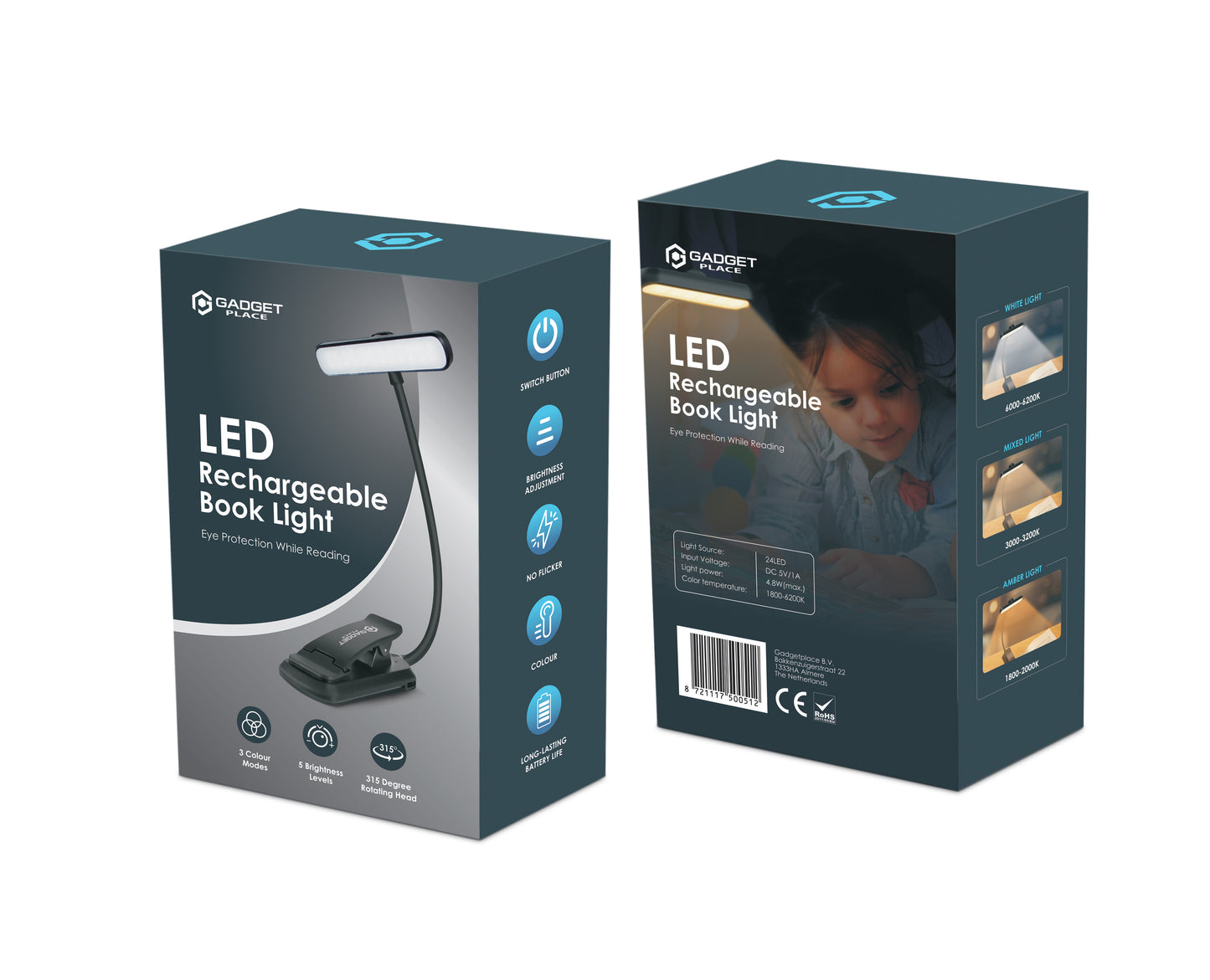 Gadgetplace LED Leeslamp voor boek en E-reader