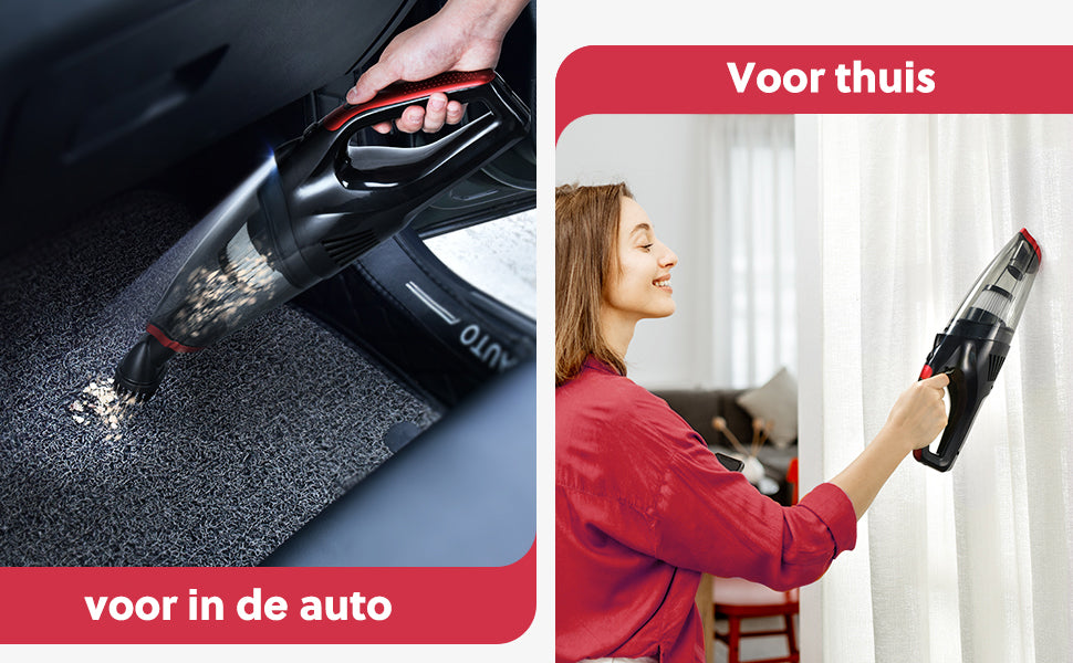 Cleanforce Kruimelzuiger V2 Snoerloos: Extreme Zuigkracht, Nat & Droog