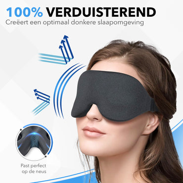 Vicon Verstelbaar Slaapmasker met Oordopjes - Extra Comfortabel