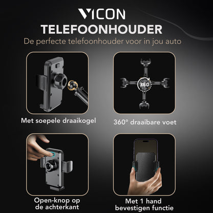 Vicon 3 in 1 Telefoonhouder Auto
