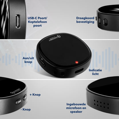 Gadgetplace Mini Afluisterapparatuur Pro 64GB met Speakers
